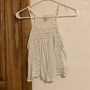 White lacy forever 21 top size S